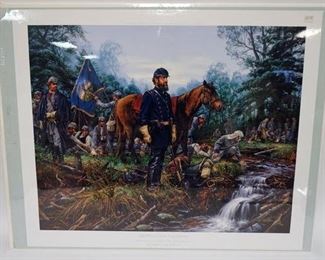 1096 LIMITED EDITION CIVIL WAR PRINT BY JOHN PAUL STRAIN, *DESTINATION MANASSAS* 33 IN X 25 IN, 559/950