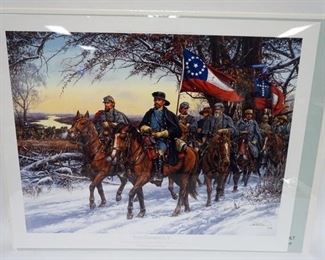 1095 LIMITED EDITION CIVIL WAR PRINT BY JOHN PAUL STRAIN, *THUNDERBOLT* 31 IN X 25 IN, 510/950