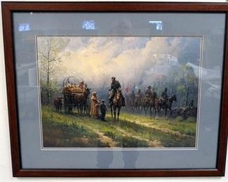 1097 FRAMED LIMITED EDITION , CIVIL WAR PRINT BY G. HARVEY, *SIEGE OF THE SOUTH* 631/12500, 37 3/4 IN X 30 IN OVERALL