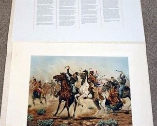 1100 PRINT *DEATH TO LONG KNIVES* BY JOE RUIZ GRANDEE SIGNED, 30 IN X 22 IN