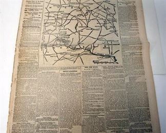1109 CIVIL WAR NEWSPAPER, THE NEW YORK HERALD 1862, THE BATTLE OF MAYSVILLE