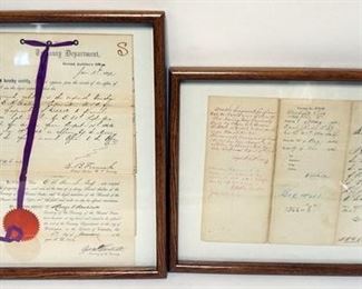 1117 FRAMED PAY VOUCHER 1872