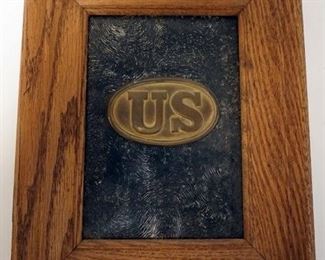 1116 FRAMED CIVIL WAR PLATE MARKE US, FRAME 8 IN X 10 IN