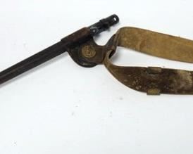 1123 CIVIL WAR BELT, BUCKLE BAYONET HOLDER MARKE N.J.