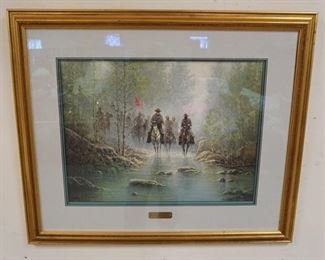 1135 FRAMED LIMITED ED & NUMBERED PRINT DEPICTING THE CIVIL WAR BY G HARVEY *THE HOPE OF THE CONFEDERACY* W/COA, 5394/125000, 38 IN X 31 1/2 IN