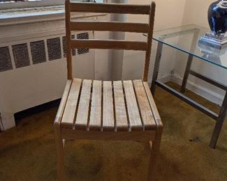 Wood slat chair