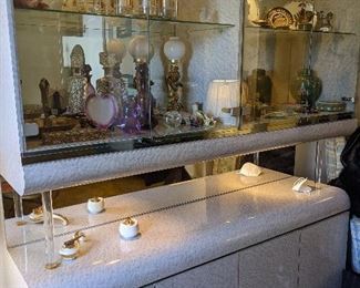 Display cabinet with storage (alternate view)
