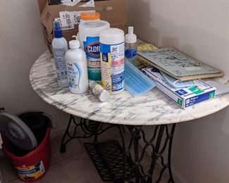 Vintage sewing machine table