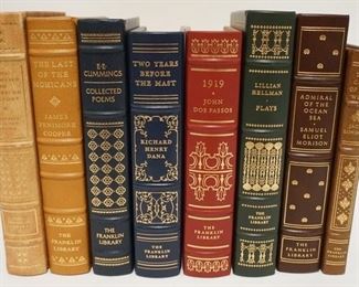 1024	GROUP OF 8 LEATHER BOUND GILT EDGE FRANKLIN LIBRARY BOOKS
