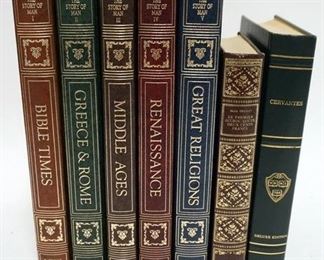 1027	GROUP OF 7 ASSORTED LEATHER BOUND BOOKS
