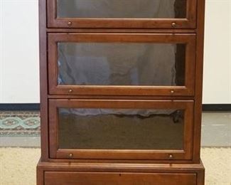 1082	LEXINGTON LAWYERS BARRISTERS CHERRY BOOKCASE W/ONE DRAWER & BRACKET FEET, 72 1/4 IN HIGH X 42 IN WIDE X 16 1/4 IN DEEP
