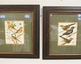 1182	2 FRAMED & MATTED BIRD PRINTS SIGNED RUTLEDGE, 22 IN X 24 IN
