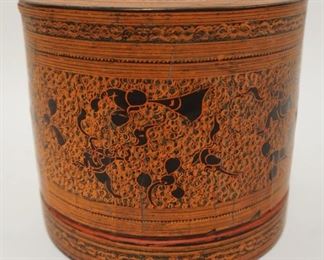 1188	BURMESE LACQUERED BETEL BOX, 6 1/2 IN X 5 1/4 IN

