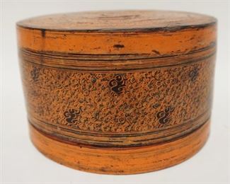 1189	BURMESE LACQUERED BETEL BOX, 8 1/2 IN X 5 IN
