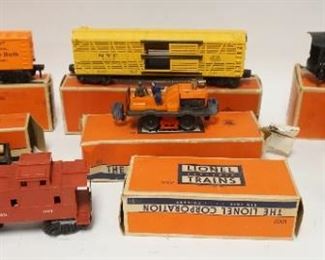 1214	LIONEL TRAIN SET, 1110 LOCOMOTIVE, NO 50 GANG CAR & OTHERS, ALSO INCLUDES TRACK
