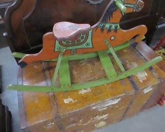 EARLY VINTAGE CHILDS ROCKING HORSE
