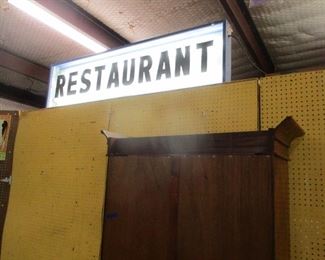RESTAURANT LIGHTED SIGN