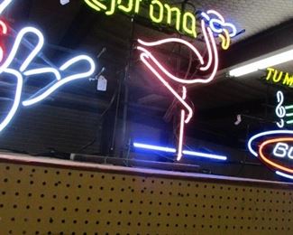 CORONA PINK FLAMINGO NEON BEER SIGN