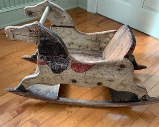 Antique, hand painted child’s rocker 