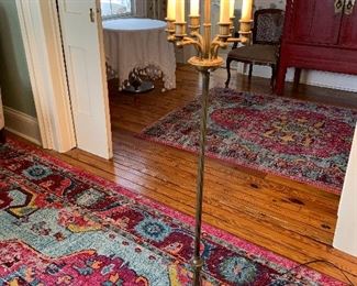 Light up your life with this solid brass and shell floor lamp