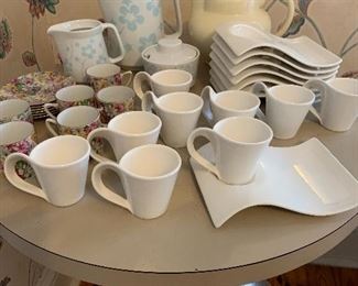 Villeroy & Boch “New Wave” espresso set, service for 8