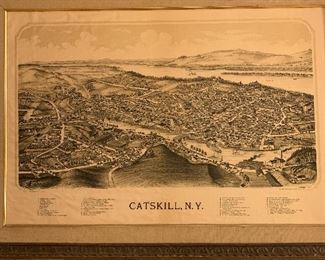 Antique map of Catskill, NY