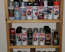 #187 • Wooden Shelf With Spray Paints