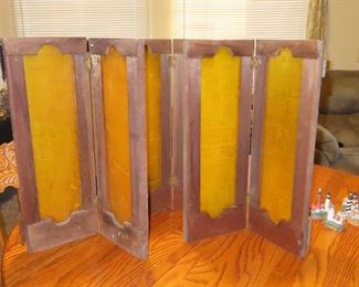 Set of 4 Stain Glass Panels