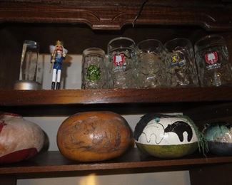 Hand Painted Gords - Large Beer Mugs