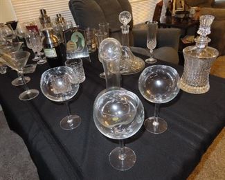 Crystal Decanters - Wine Glasses - Scotch Glasses - Goblets - Shakers