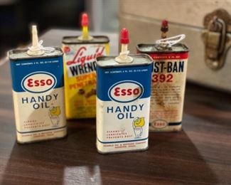 Collectible vintage oil cans
