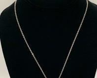 Silver Medallion on 17" Sterling Chain