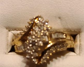 14K ring with Diamonds 