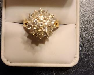 14K ring with Diamonds 
