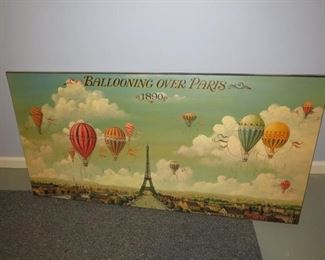$50.00, Ballooning over Paris Print 47 x 24"