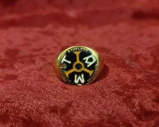 Mississippi Travelers Association Ring ; 'M-T-A....all followed in smaller letters stating above