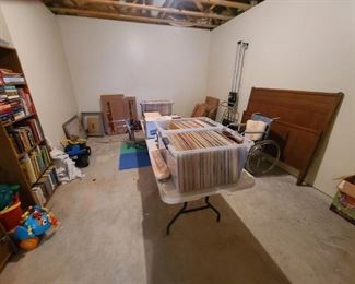 Records, children's books, bikes