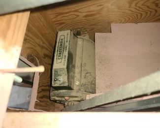 Inside look at motor for Vintage Jointer Craftsman ; custom table