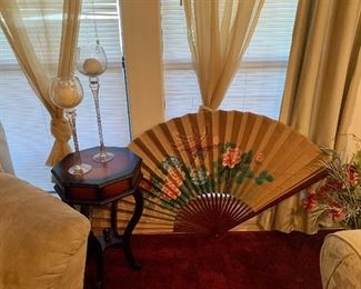 large fans can be hung on the wall