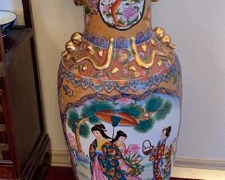 large Asian style floor vase