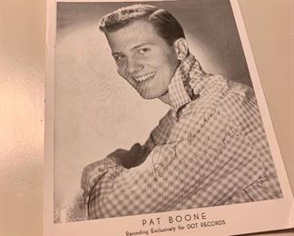 Autographed Pat Boone studio head shot