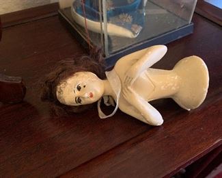 scary doll powder jar topper