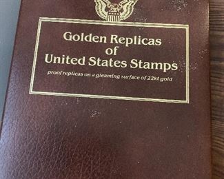 Golden replicas of United States stamps