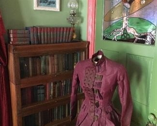 Antique Lawyers Bookcase , Antique 1870’s Dress
