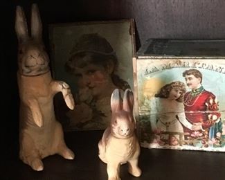 Antique Rabbit Candy Containers