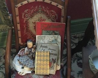Antique Victorian Child’s Carpet Rocket/ Rocking Chair!