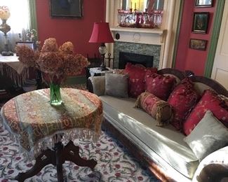 Antique Victorian Couch & Table
