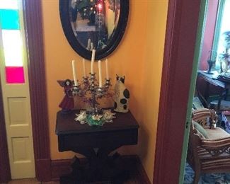 Antique Table & Mirror