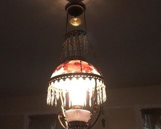 Antique Victorian Hanging Lamp.