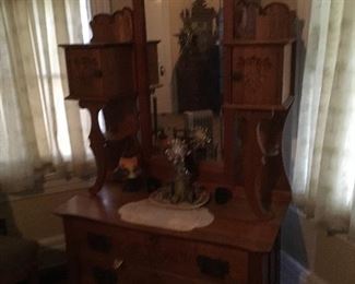 Fabulous Antique Dresser with Mirror!
